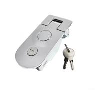 Loquet de verrouillage à compression à bouton-poussoir en alliage de zinc avec 2 clés, pour remorques de camping, boîtes à outils, caravanes