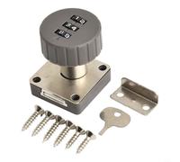 Loquet de verrouillage à mot de passe en alliage de zinc avec clés et cadenas pour garage, abri de jardin, placard, armoire et tiroir de sécurité (4#)