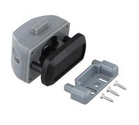 Loquet de verrouillage de tiroir pour caravane Swift et pour, mécanisme de loquet à bouton-poussoir en alliage de zinc chromé avec découpe de 20 mm, convient pour 13-18 mm B (noir)