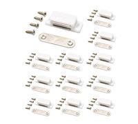 Loquet Magnétique de Placard Idéal pour Portes d'armoire, Placards, Tiroirs et Volets Loquet Magnétique Facile à Installer Aimant Porte Placard Magnétique inclus,Lot de 12 (noir)