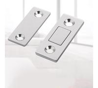 Loquet magnétique pour portes d'armoire, tiroirs, armoires, ferme-porte solide avec aimant en métal résistant 42 mm x semelle