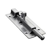 Loquet Porte 1Pcs 3/4/5/6 Inch Long Silver Stainless Steel Door Latch Sliding Lock Barrel Bolt Stapler Gate Safety pour Chambre(5 inch)