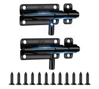 Loquet Porte, 2 Pièces 304 Targette de Porte Exterieur, Verrou Porte Exterieur, Loquet de Porte Coulissante en Acier Inoxydable, pour Entrepôt Garage Grange Portail Cour Porte