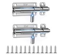 Loquet Porte, 2 Pièces 304 Targette de Porte Exterieur, Verrou Porte Exterieur, Loquet de Porte Coulissante en Acier Inoxydable, pour Entrepôt Garage Grange Portail Cour Porte