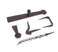Loquet Suffolk en fer forgé à la main en cire d'abeille pour portes en bois, portails de jardin, abris de jardin