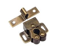 Loqueteau à bille pour portes intérieures, loquet de porte d'armoire, verrou à ressort en métal - Fermeture à double rouleau - Boucle de porte à ventouse pour portes de meubles