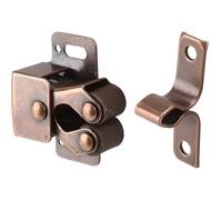 Loqueteau à double rouleau acier aspect bronze vintage loquet fermeture meuble porte placard étagère armoire