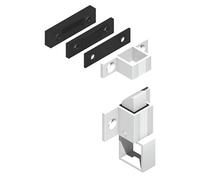 Loqueteau à gâche + cales laqué blanc alu RAL9010 - LA CROISEE DS - DS6402-036