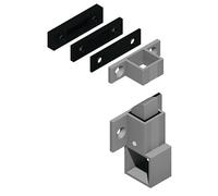Loqueteau à gâche + cales laqué gris alu RAL9006 - LA CROISEE DS - DS6402-007