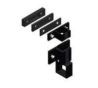 Loqueteau à gâche + cales laqué noir alu RAL9006 - LA CROISEE DS - DS6402-013