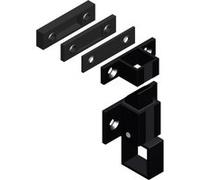 Loqueteau à gâche + cales laqué noir alu RAL9006 - LA CROISEE DS - DS6402-013 Noir G