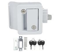 Loqueteau de porte camping - car en alliage de zinc chromé, épaisseur 32-38 mm, plaque acier galvanisé - Sécurité antivol, étanchéité longue durée, installation rapide pour carav