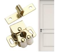 Loqueteau de porte d'armoire - Loqueteau à bille pour portes intérieures | Verrou à ressort d'armoire en métal, serrure de porte avec double rouleau, loquet de meuble matériel, boucle à ressort avec