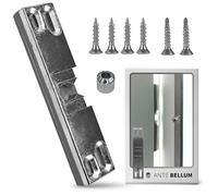 Loqueteau de porte de balcon, fermeture invisible pour porte de balcon, système de porte de balcon avec ressort de sécurité et vis en kit x2 Ante Bellum