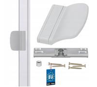 KOTARBAU Loqueteau de porte de balcon pratique, gris clair, sûr, pour fumeurs, terrasses, aspect de porte, universelle, gris clair