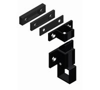Loqueteau + gâche CROISSE DS - noir - 6402