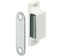 Loqueteau magnétique blanc avec aimant 3 - 4 kg meuble loquet porte serrure tiroir armoire verrou