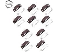 Loqueteau magnétique puissant - force de maintien 4kg - lot de 10 - brun - aimant porte - loqueteau aimant - aimant placar