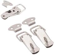 Loquets à loquet, boucles à bec de canard, 2 pièces, loquet à bascule, boucle en acier inoxydable, cadenas, boîte à bec de canard à ressort, serrure à bagages, boîte en bois (couleur : avec serrure) (