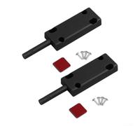 Loquets d'armoire avec vis, design magnétique à pousser pour ouvrir, matériau ABS, amortisseur pour faciliter la fermeture contrôlée et silencieuse des portes et tiroirs (noir)