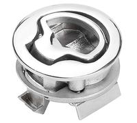 Loquets de Bateau Loquet de Claquement de Traction Affleurant 2 Pouces en Acier Inoxydable Bateau Trappe de Pont Ronde Serrure de Loquet de Traction Affleurante pour Yacht Marin