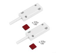 Loquets de placard magnétiques avec système d'ouverture push-to, vis, amortisseur pour une fermeture silencieuse, fabriqué en matériau ABS pour portes et tiroirs de meubles (blanc)