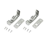 Loquets de porte à 90 degrés - Finition en acier inoxydable robuste - Accessoire pour porte coulissante sécurisée - Fenêtre de clôture et ajustement de l'épaisseur des animaux domestiques