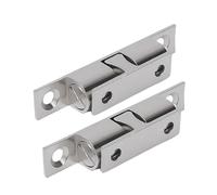 Loquets De Porte à Double Rouleau Lot de 5/1 loquets à bille for porte meuble, double rouleau, ressort, loquet tension réglable for d'armoire ou placard pour armoire, meubles(Silver-60mm,5PCS)