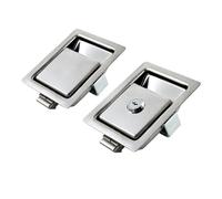 Loquets de porte à point unique en acier au carbone à montage encastré robustes avec poignée en acier inoxydable(Black-No)