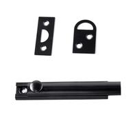 Loquets de porte coulissante à ressort - Plaque de montage en métal réglable à 90/180 degrés - Pour portes intérieures et extérieures de salle de bain - Boulon coulissant en fer robuste