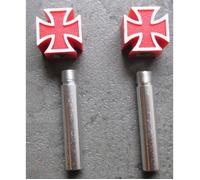 Loquets De Porte Croix De Malte Rouge X2 Auto Universel