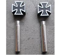 Loquets De Porte Croix Malte Noir (X2) Auto Universel