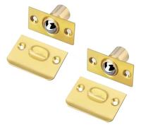 Loquets de porte, loquet placard, 2 pièces, à bille en laiton pur, plaque gâche, avec, rouleau(Gold)