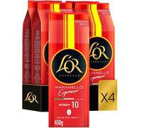 L'OR, 1,8kg Café en Grains Maranello Ferrari, Arabica & Robusta, Intensité 10, 4x450g