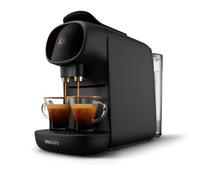 L'OR Barista Machine à Café à Capsules - Système Double Dose, 19 Bars, Compatible capsules Nespresso, Reconnaissance Double Capsule, Plateau Récolte-Gouttes Ajustable, Piano Noir (LM9012/66)