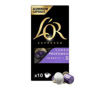 L'Or Espresso Lungo Profondo intensité 8 Café Capsules X10 compatibles Nespresso®*