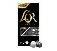 LOR Café Capsules Aluminium Onyx Noir Intensité 12 - X10 - Les 10 capsules