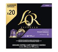L'OR - Café Capsules Lungo Profondo Intensité 8 Compatible Nespresso | Saveurs onctueuses et gourmandes | Idéal pour votre pause café | la boite de 20 capsules | LOT DE 3