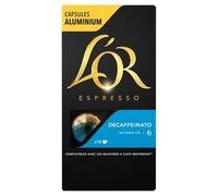 L'OR - Café Décaféiné Équilibré, Intensité 6 pour une Pause Douce et Aromatique (10 Capsules) - Le Lot De 4