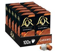 L'OR - Café Espresso - Caramel - Fruité - Onctueux - Torréfaction foncée - Subtil - Compatible Nespresso - 10 lots de 10 capsules en aluminium