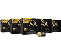 L'OR Café Espresso Ristretto Intensité 11 - Capsules de café en aluminium compatibles avec Nespresso® * - 5 paquets de 40 capsules (200 boissons)