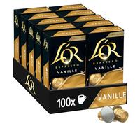 L'OR - Café Espresso - Vanille - Rond - Délicat - Compatible Nespresso ®* - 10 lots de 10 capsules aluminium