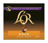 L'OR - Café Moulu 100% Arabica Doux | Saveurs onctueuses et délicates | Idéal pour une pause gourmande | les 2 paquets de 250g | LOT DE 3