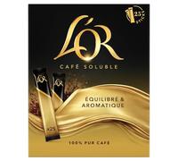 L'OR - Café Soluble Equilibré et Aromatique | Saveurs onctueuses et gourmandes | Idéal pour vos pauses café | la boite de 25 sticks | LOT DE 4