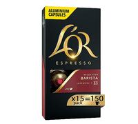 L'Or Capsules de café Espresso Barista - 150 capsules en aluminium - 5 paquets de 30 - Intensité 13 - Compatible avec les machines Nespresso®* d'origine