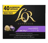 L'OR Dosettes de café Expresso Lungo Profondo – Intensité 8 – Lot de 40