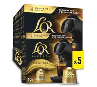 L'OR - Capsules Café XXL Extra Long Intensité 5 - Compatibilité Exclusive L'OR BARISTA® (5 paquets de 10 capsules aluminium)