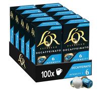 L'OR Decaffeinato - 100 Capsules de Café intensité 6 - Compatibles Nespresso (lot de 10 x 10)
