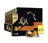 L'OR Delizioso - 200 Capsules de Café intensité 5 - Compatibles Nespresso®* (lot de 20 x 10)