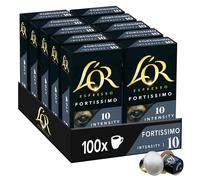 L'Or Espresso Café - 100 Capsules Fortissimo n° 10 - compatibles Nespresso®* (lot de 10 x 10)